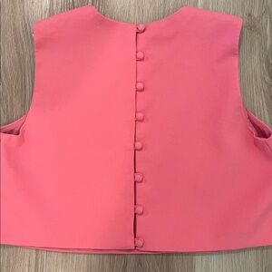 NWOT Zara Vibrant Pink Crop Top